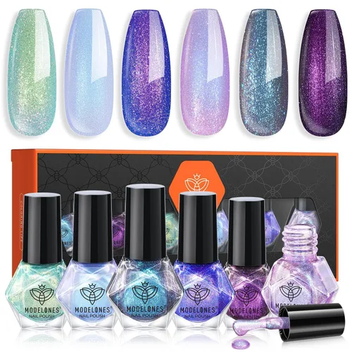 Vista 20 de modelones Esmalte de uñas, capa base 3 en uno, 0.5 onzas líquidas, fortalecedor de uñas transparente, secado rápido, larga duración, brillo