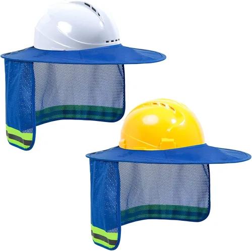 Vista 16 de TCCFCCT Parasol para sombrero duro, escudo de cuello de ala completa, 2 paquetes, casco duro no incluido