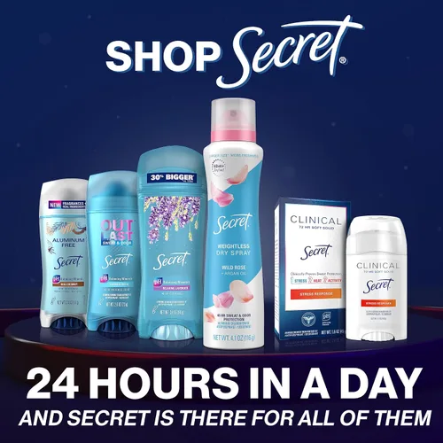 Vista 10 de Secret Outlast - Desodorante antiperspirante para mujer, protección contra el sudor y el olor, minerales equilibradores de pH, gel transparente, sin