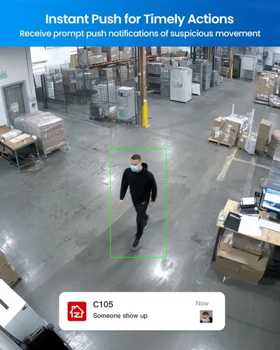 Vista 3 de ZOSI 4K PoE Sistema de cámaras de seguridad, 4 piezas 8MP Cámaras Bullet para interior y exterior con detección de personas y vehículos, conteo