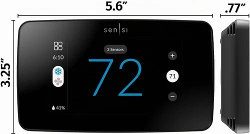 Vista 2 de Termostato inteligente Sensi Touch 2 Wi-Fi, Alexa, certificado Energy St, ST76