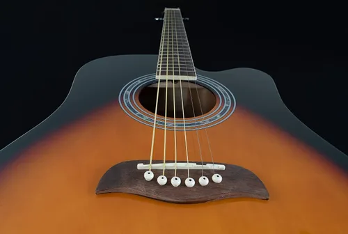 Vista 8 de Oscar Schmidt Guitarra acústica de 6 cuerdas, derecha, Vintage Sunburst (OD45CEVSB-W)