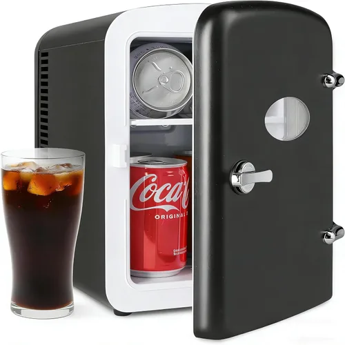 Vista 13 de HealSmart Mini refrigerador portátil, refrigeradores compactos enfriadores y calentadores de 4 litros 6 latas, con ventana de observación, 100%