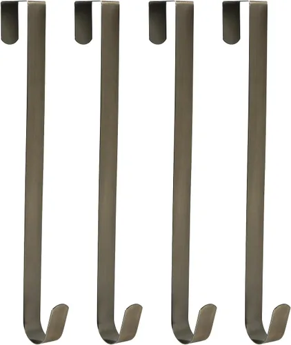 Vista 12 de Sattiyrch Colgador de corona de 12 pulgadas para puerta delantera, gancho de acero para colgar sobre la puerta, colgador de puerta de corona