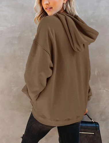 Vista 62 de Yuccalley Sudaderas con capucha y bolsillo de manga larga para mujer
