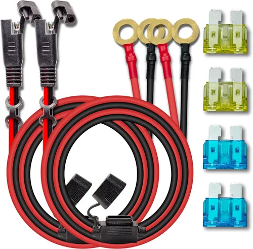 Vista 8 de BFXM Cable de Carga 10AWG 3.05MT, Arnés de Desconexión Rápida de Terminal de Junta Tórica SAE, Cables de Extensión de Conectores SAE de 2 Pines