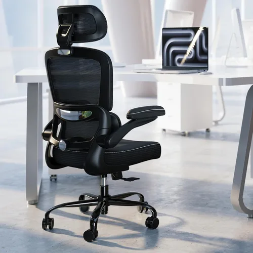 Vista 10 de TRALT Silla Ergonómica de Oficina - Silla de Escritorio con Reposacabezas Ajustable Soporte Lumbar Silla de Computadora - Silla Cómoda de Malla