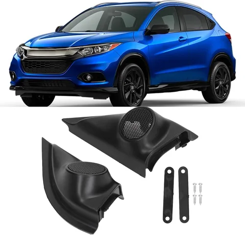 Vista 5 de Fydun 2 piezas de cubierta de tweeter para pilar de puerta de automóvil, panel de altavoz, adaptaciones de repuesto para HR‑V Vezel XR‑V CR‑V
