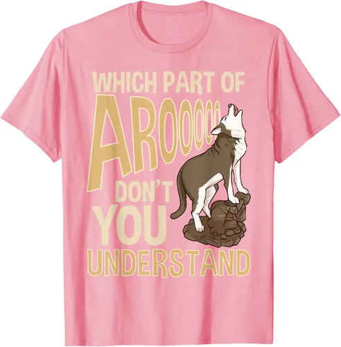 Vista 73 de What Part Of Aroooo Don't You Understand Husky - Camiseta para perro, Negro, S