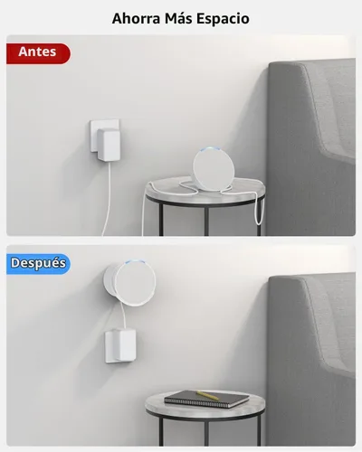 Vista 3 de Maxonar Soporte de pared Pop para altavoces inteligentes compatible con Echo Pop, accesorios para altavoces Google Nest, ahorra espacio, gestión