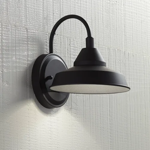 Vista 7 de John Timberland Westley - Juego de 2 lámparas de pared rústicas de estilo rústico para exteriores, con brazo de cuello de cisne de cielo oscuro, 8