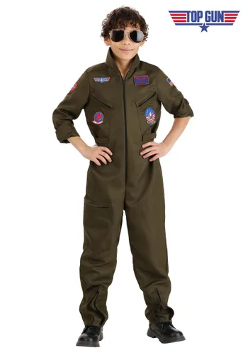 Vista 13 de Disfraz Deluxe de Traje de Vuelo Top Gun para Niños Multicolor