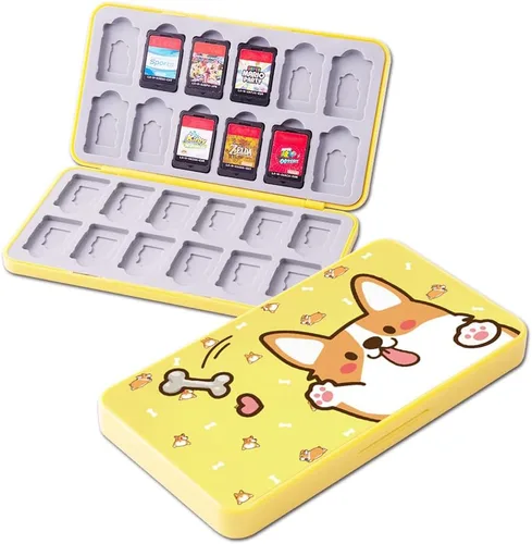 Vista 2 de PERFECTSIGHT Bonita funda para tarjetas de juego compatible con Nintendo SwitchSwitch LiteOLED, 24 fundas de cartucho para tarjetas de juego y 48