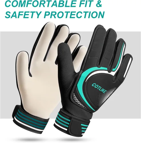 Vista 3 de Guantes de Portero de Fútbol – Guantes de Portero para Niños, Niñas y Jóvenes, Guantes de Portero para Niños de 8-12 con Agarres Fuertes, Palmas