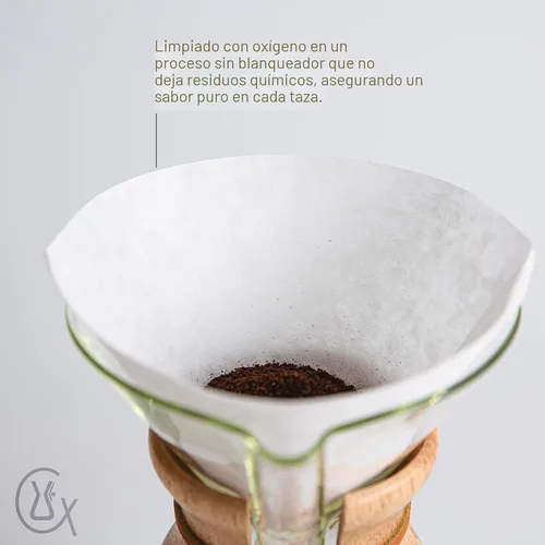 Vista 5 de Chemex Filtros de café adheridos, cuadrados, 100 unidades, paquete de 5