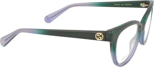 Vista 5 de Gucci Gucci Logo GG 0373O 004 - Lentes de plástico verde para ojo de gato 2047in