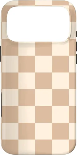 Vista 22 de Light Beige Classic Checkered Big Checkerboard Case for iPhone 17