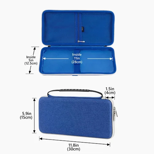 Vista 4 de Geekria Funda de transporte para teclado, funda protectora de viaje rígida para teclado compacto pequeño, compatible con Logitech K380, Logitech