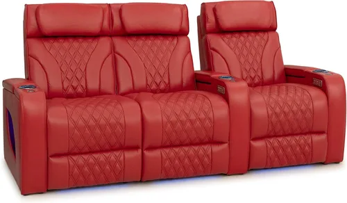 Vista 9 de Seatcraft Luminis LT - Asiento de cine en casa, reclinable, color rojo