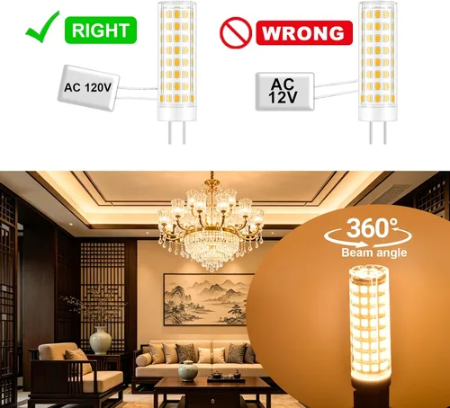 Vista 3 de ZHENMING Bombilla LED AC 120V GY6.35 regulable 7W 3000K 75W equivalente halógeno