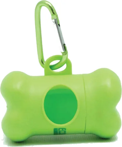 Vista 2 de 420 unidades (21 rollos) bolsas de basura de excremento de perro + 1 dispensador con mosquetón de acero inoxidable