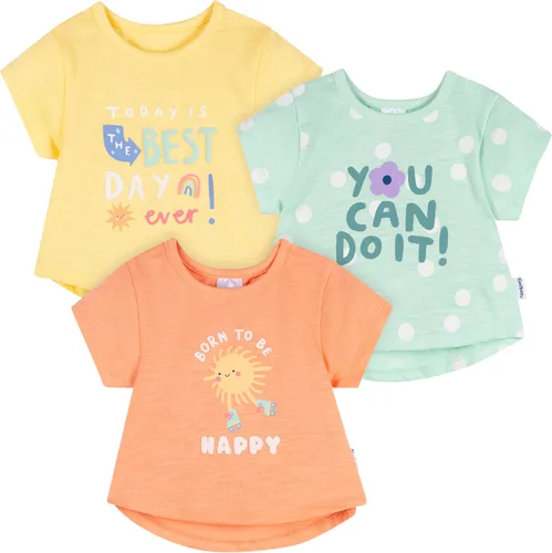 Vista 9 de Gerber Paquete de 3 camisetas de manga corta para bebé niña Flor