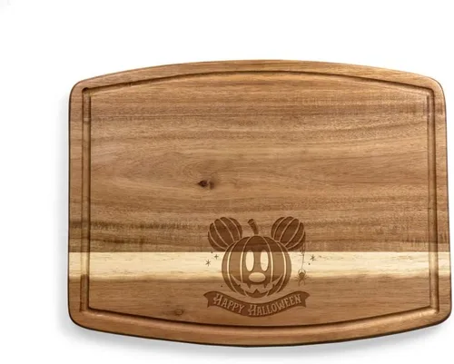 Vista 19 de PICNIC TIME Tabla de cortar oval de madera de acacia de la Mansión Encantada de Disney, (madera de acacia)