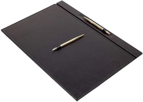 Vista 7 de Juego de escritorio de cuero, 10 piezas, bandeja de documentos individual, organizador de escritorio (negro)