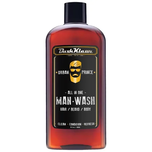 Vista 7 de BushKlawz Man Wash (13.5 oz, Active Prince) todo en uno Champú para barba y cuerpo acondicionador para barba aroma refrescante activo