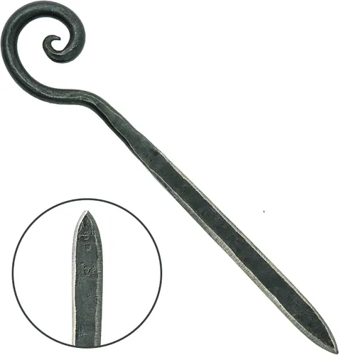 Vista 11 de Wicks Forge Cuchillo de hierro fundido con abrecartas Accesorio de escritorio de lujo, rústico y antiguo para cortar sobres y paquetes de papel