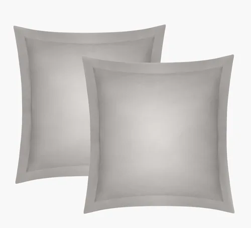 Vista 8 de Juego de 2 fundas europeas 100 % de eucalipto lyocell Tencel (26 x 26), enfriamiento natural, fibra Tencel Lyocell certificada, súper suave, sedosa
