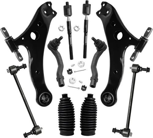 Vista 180 de Detroit Axle - Kit de suspensión delantera de 10 piezas para Chevrolet Trailblazer GMC Envoy 2004-2007 2005 2006 Soportes de brazo de control