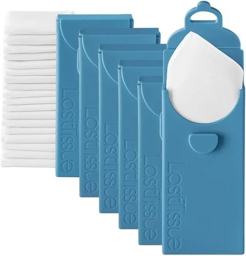 Vista 15 de LastTissue® Paquete de pañuelos de algodón reutilizable Toallas faciales y pañuelos para hombres y mujeres – Pañuelo facial lavable y sostenible