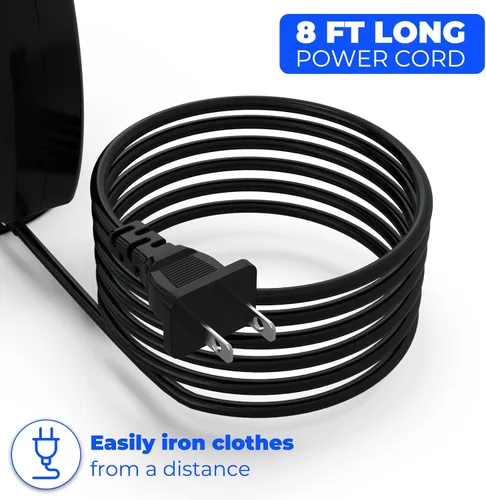 Vista 5 de Vaporizador de tamaño de viaje para ropa, vaporizador de ropa de mano para sombrero, 1 libra ligeramente, calentamiento rápido de 40 segundos, cable