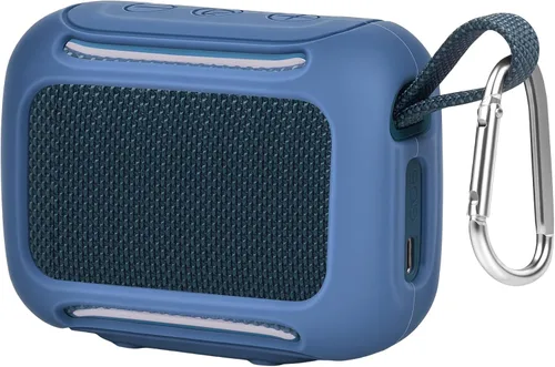 Vista 10 de Funda rígida de transporte para altavoz Bluetooth JBL Go 5/Go 4/Go 3, bolsa de almacenamiento de viaje con forro suave, bolsillo de malla, correa