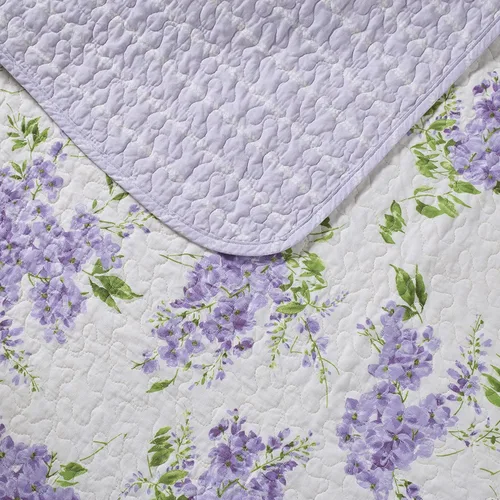 Vista 3 de Laura Ashley - Juego de edredón individual, ropa de cama reversible de algodón con funda a juego, decoración ligera para todas las estaciones