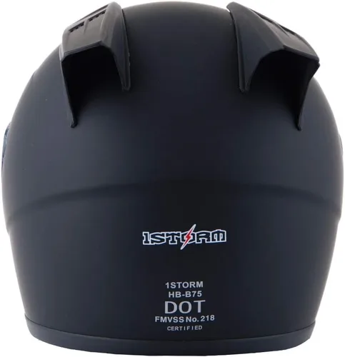 Vista 7 de 1Storm - Casco completo con alas y cuernos para motocicleta