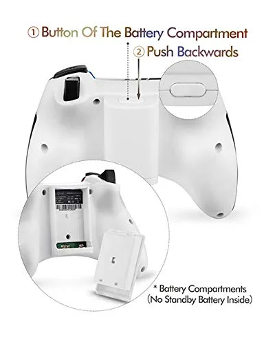 Vista 6 de EasySMX Controlador inalámbrico 2.4G para PS3, gamepads de PC con rango de botón de disparo de vibración de hasta 32.8ft, compatible con Windows PC