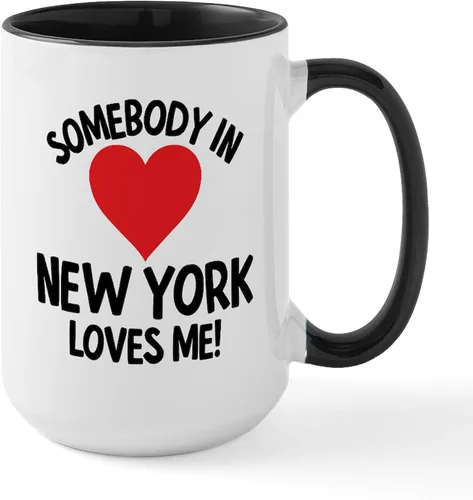 Vista 8 de CafePress New York Republic Tazas de cerámica de 15 oz (15.0 fl oz)