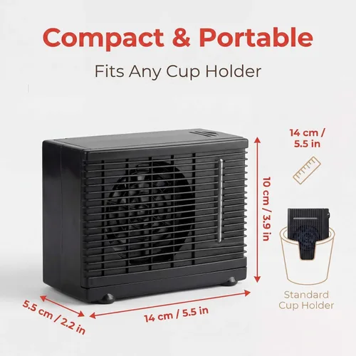 Vista 9 de Ventilador de aire acondicionado para automóvil, enfriador de aire acondicionado de 12 V CC, enfriador de aire portátil, mini enfriador de aire