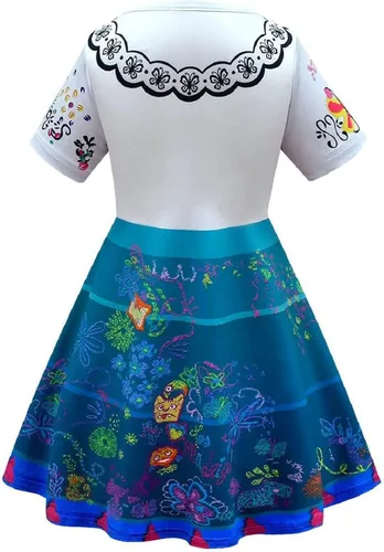 Vista 2 de Mirabel - Vestido de mirabel para niñas cosplay isabela madrigal princesa para fiesta de Halloween
