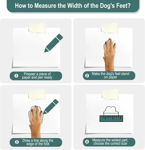 Vista 2 de Botines desechables impermeables para protección de patas, calcetines desechables para perros pequeños, protectores de patas de perro para perros