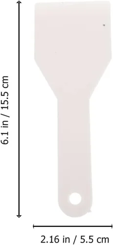 Vista 8 de Beaupretty Raspador de hielo para refrigerador, pala de plástico con agujero para colgar, congelador de mano, removedor de hielo para cocina y uso