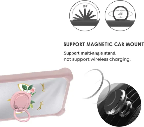 Vista 2 de Aroepurt ATT Motivate 3 - Funda compatible con AT&T Motivate 3, EABF22206A, con protector de pantalla de vidrio templado, policarbonato duro +