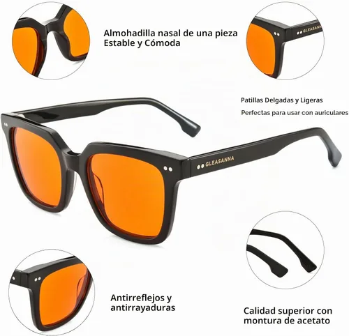 Vista 2 de 99.9% Blue Light Blocking Glasses, AR Coating, Computer Screens Gaming for Men Women, Stop Eyestrain, Better Sleep