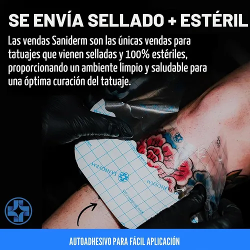 Vista 5 de Saniderm - Rollo de vendaje de cuidado posterior del tatuaje original