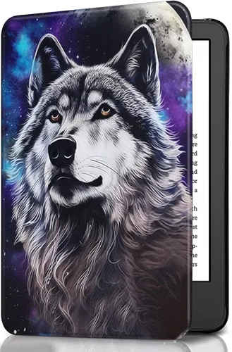 Vista 64 de Funda para Kindle básico de 6 pulgadas (11.ª generación), múltiples ángulos, piel sintética, delgada, con función de encendido y apagado automático