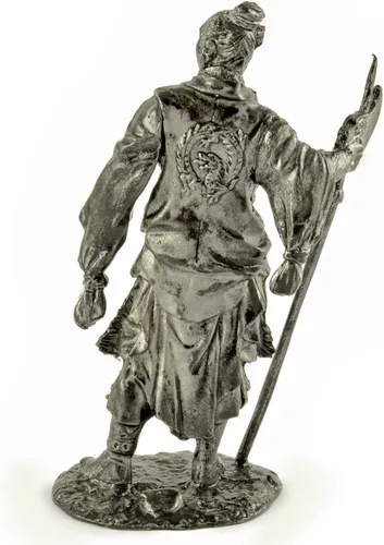 Vista 3 de General chino, dinastía Han. Escultura de metal. Colección 2.126 in (escala 1/32) Figura miniatura. Soldados de juguete de lata