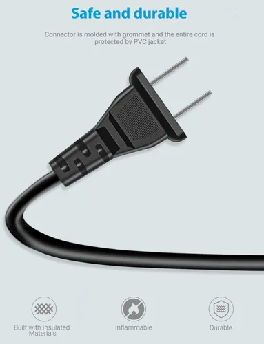 Vista 4 de Cable de alimentación de CA compatible con XboxOne S, XboxOne X, XboxSeries XS, Sony PS5 PS4 PS3 Playstation 4 Slim, PSP, PSV cable de repuesto