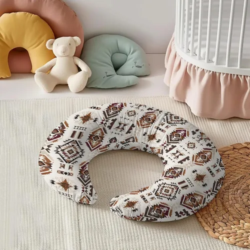 Vista 3 de Funda de almohada de lactancia con patrón nativo americano occidental, unisex, tribal, geométrico, extraíble, para bebés, niñas, niños, recién